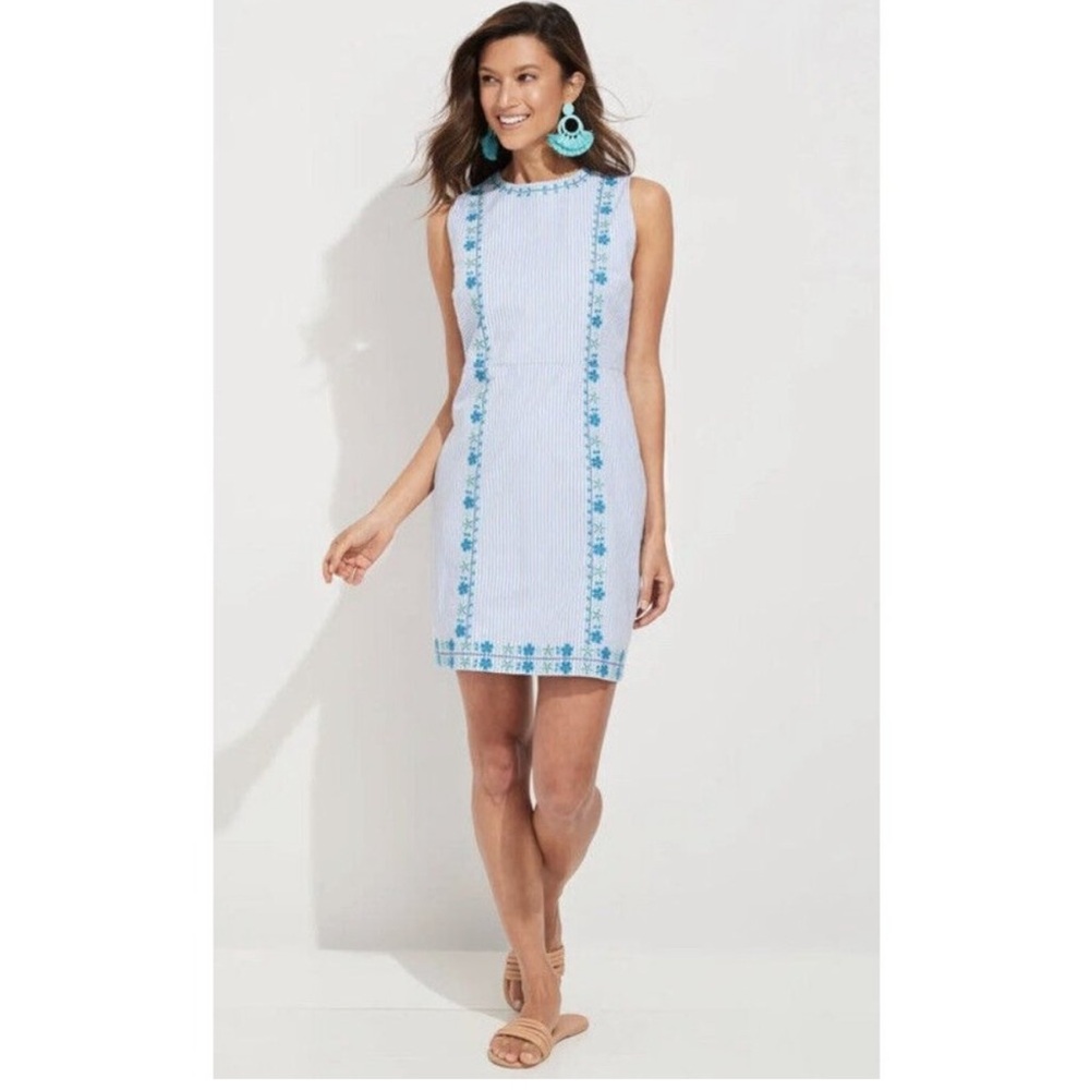 Vineyard Vines Pop Embroidered Shift Dress
Hydrangea Size 8 NWT